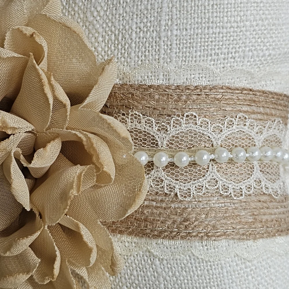 Rustic Wedding Ring Bearer Pillow Burlap Rustic